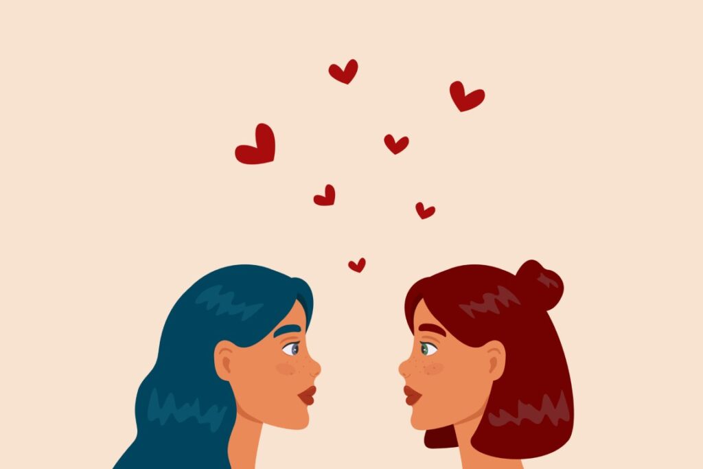 lesbian couple in love
